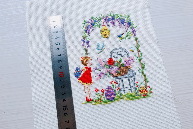 刺繍のファブリックパネルの作り方【発泡スチロールで手作り